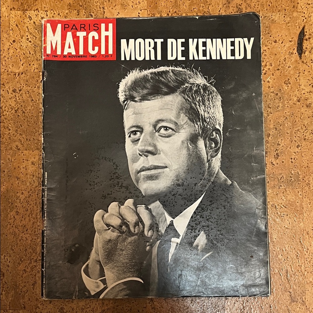 Ephemera - Nov 30, 1963 Paris Match Magazine - Mort de Kennedy